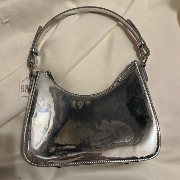 8 Other Reasons Handbags - 8 Other Reasons It Girl Shoulder Bag Silver Chrome NWT